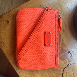 Nine West Orange Textured Clutch
